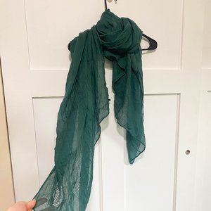 Handmade Green Lightweight Cute Fall Scarf